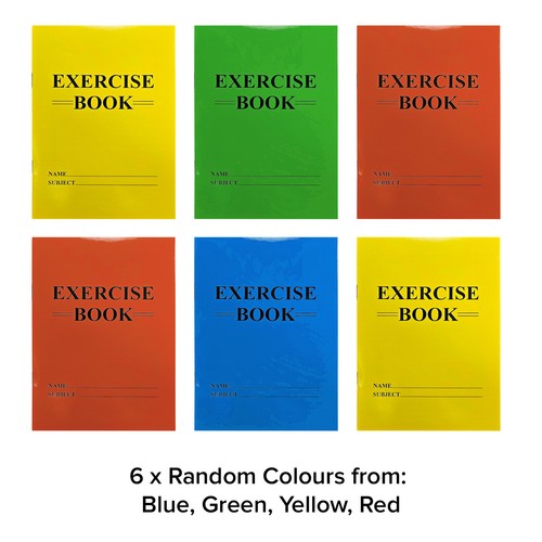6pk exercise books pages a5 - 6pk,