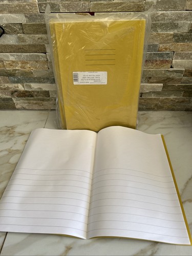 Feint yellow exercise books - yellow, a4