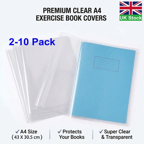 Clear exercise book covers - a4,