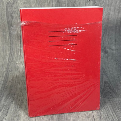Exercise book red 8mm ruled - red,